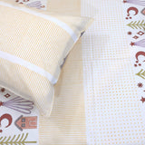 Yellow Polka Homes  | 300TC Mercerized Cotton Bedsheet