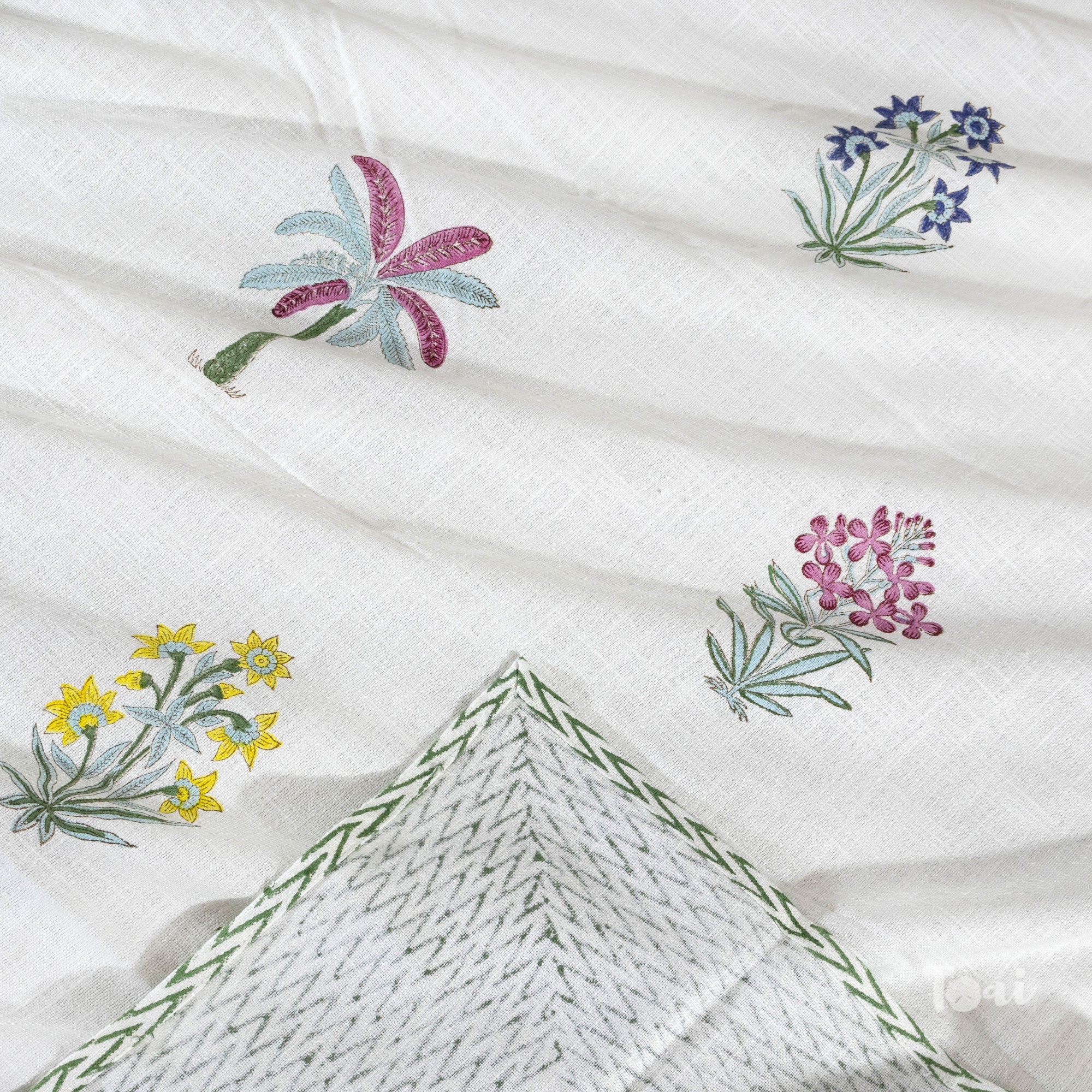 Floral White  | Pure Cotton Bedsheet
