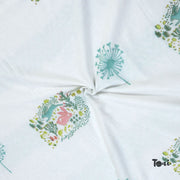 Bunny White Green Pink | Dohar | Summer Blanket