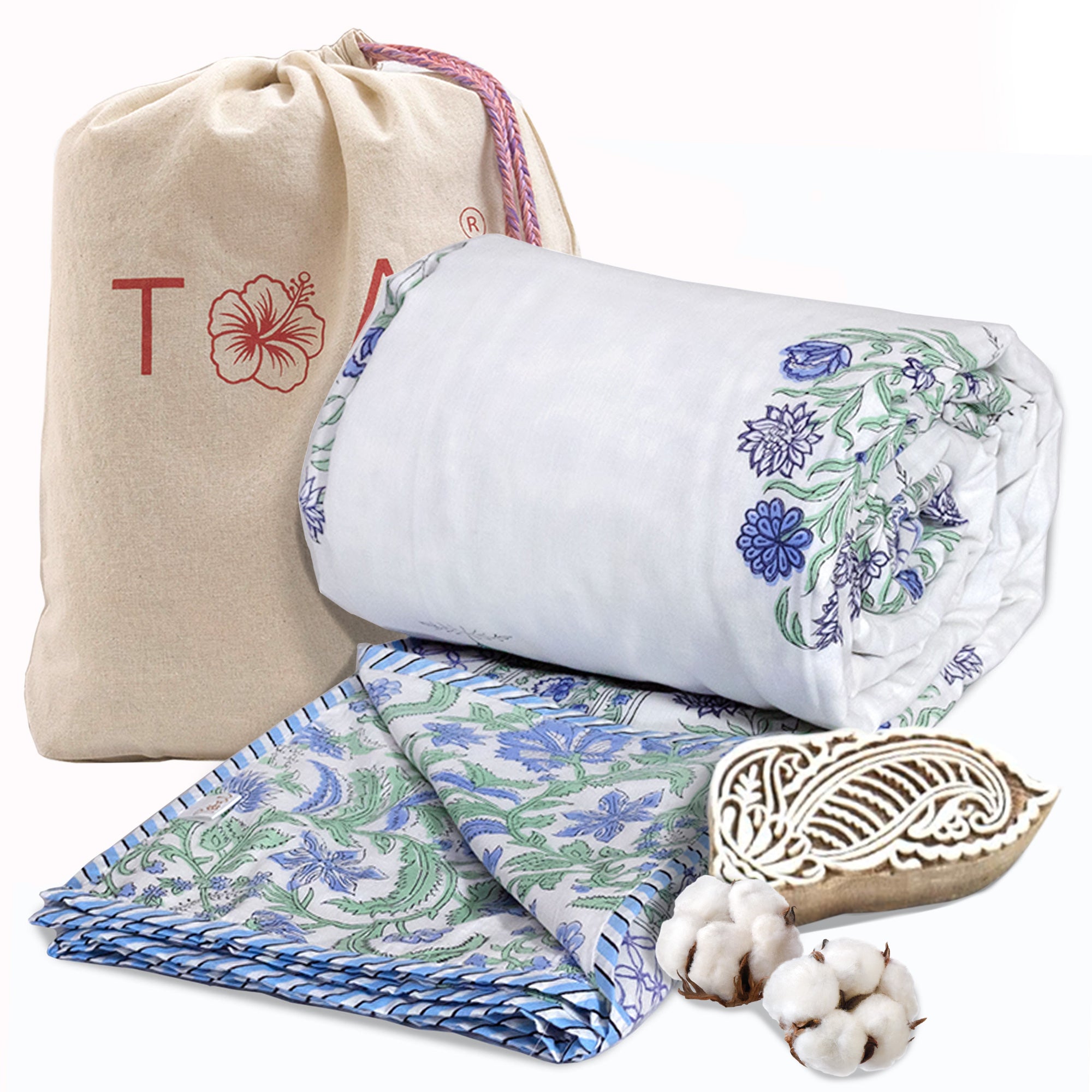 Mughal Floral Motif | Dohar | Summer Blanket