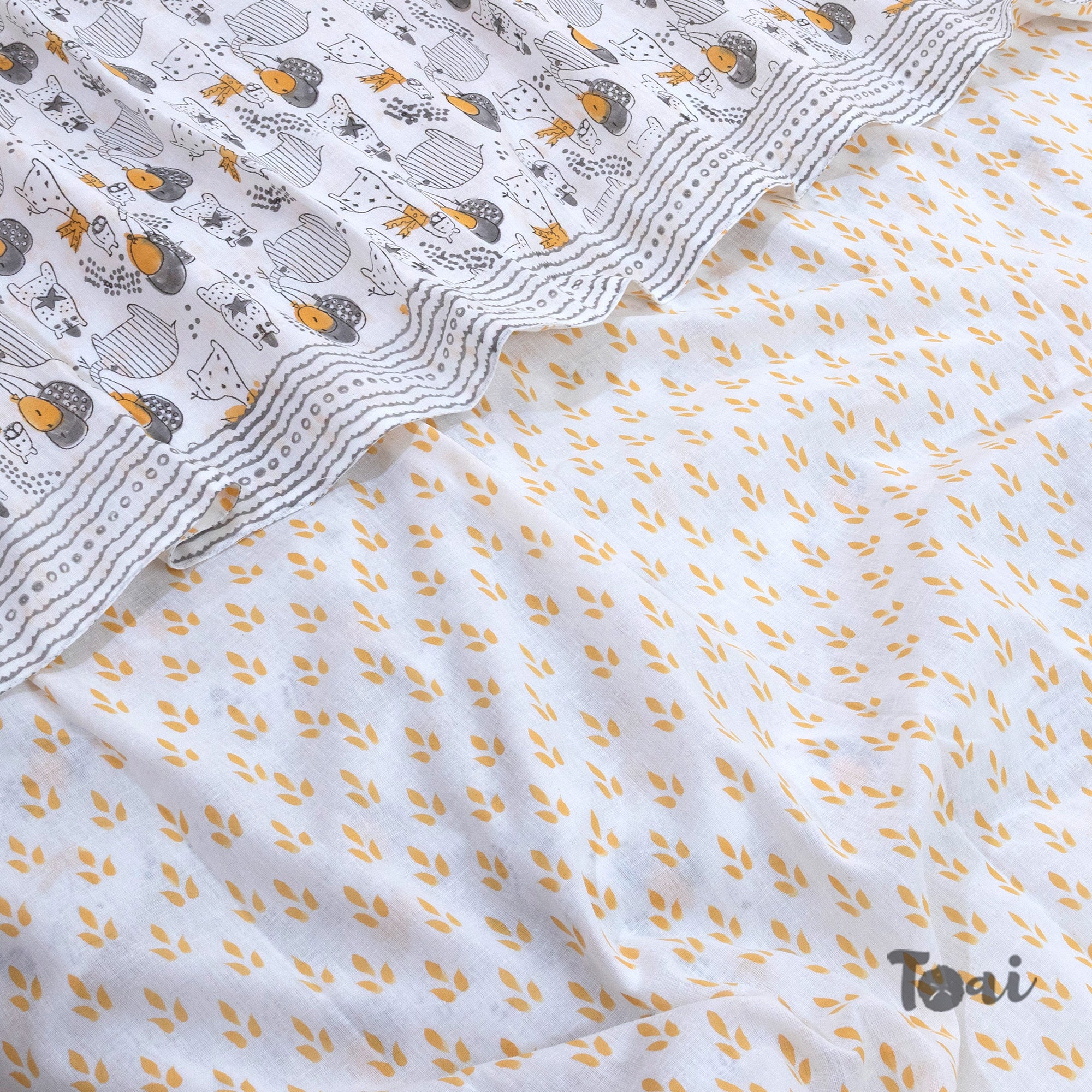 Grey Cartoon | Quilt Duvet Cover with Pillow Covers