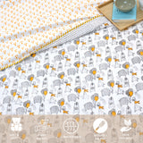 Grey Cartoon  | Pure Mulmul Cotton | Flannel filling