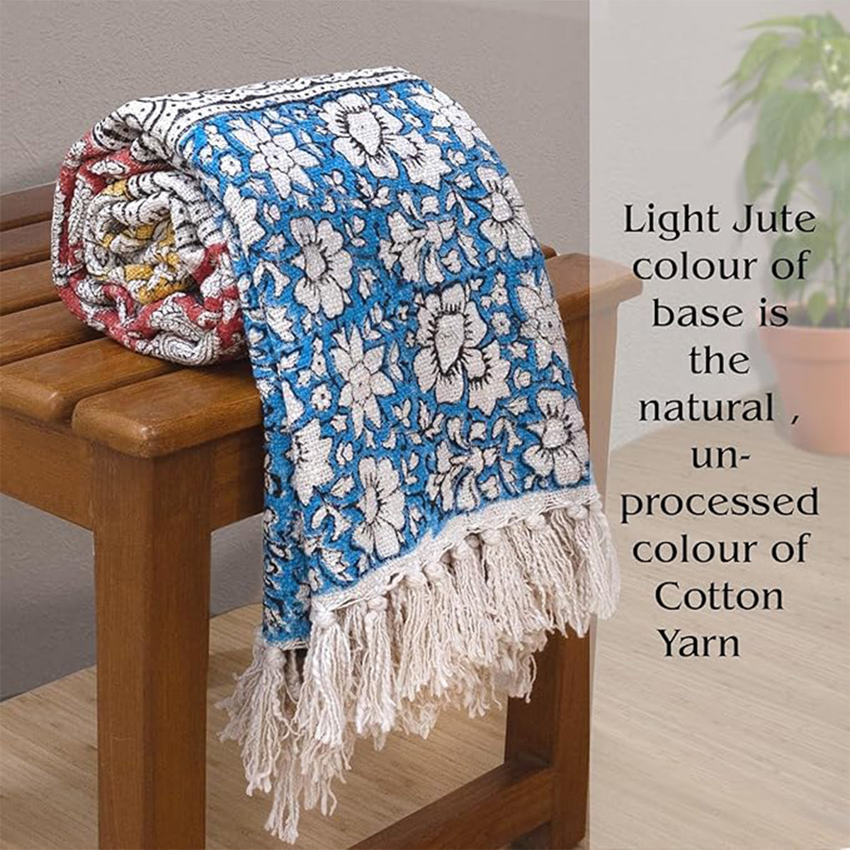 Patch Work Pattern | MultiColor Florals | Woven Sofa Throw
