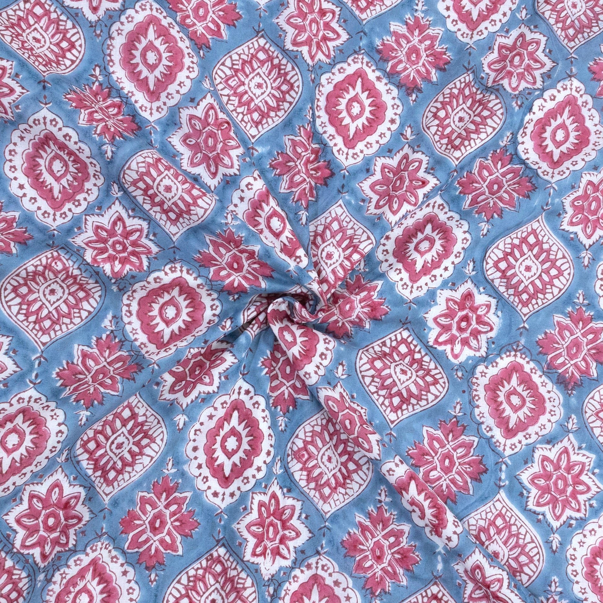 Spanish Villa Blue Red-Dohar Bedding Set