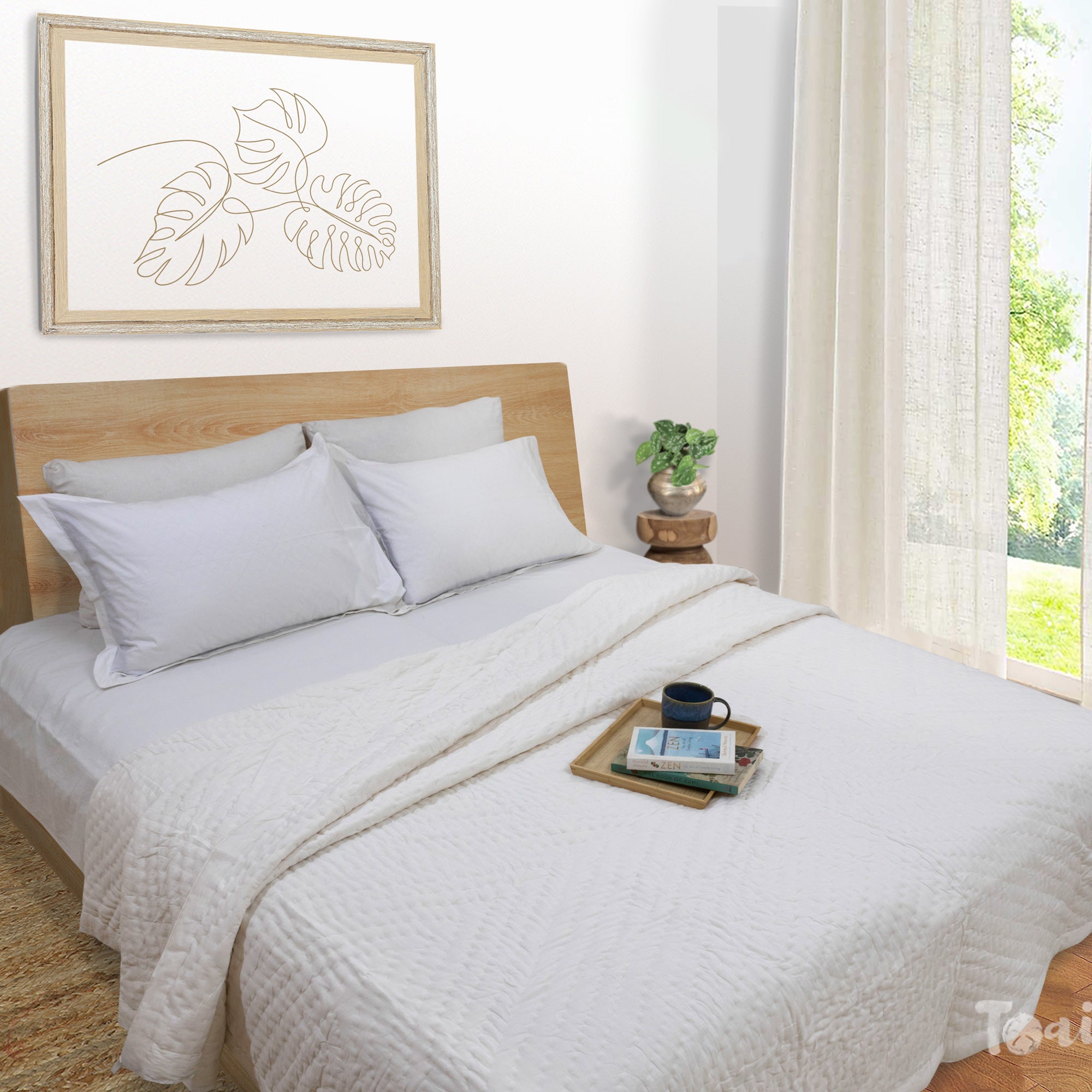 While Solid |White, Ivory| Quilts | Razai | Comforter