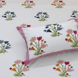 Flower Bunch on White | 210TC Pure Cotton Bedsheet