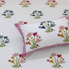 Flower Bunch on White | 210TC Pure Cotton