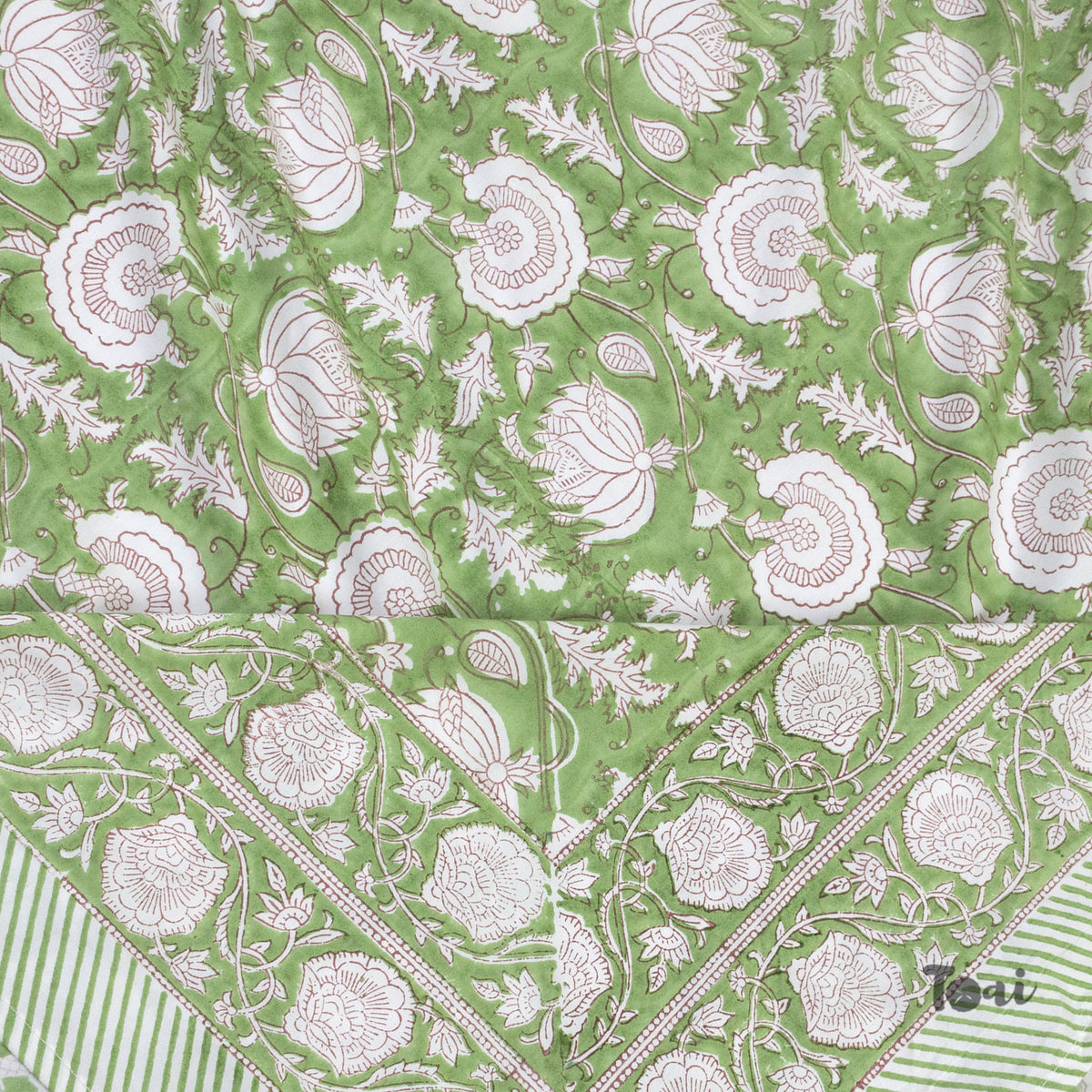 Green Kalamkari | Premium Bedsheet