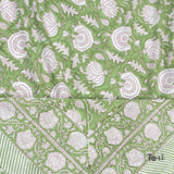 Green Kalamkari | 300TC Mercerized Cotton Bedsheet