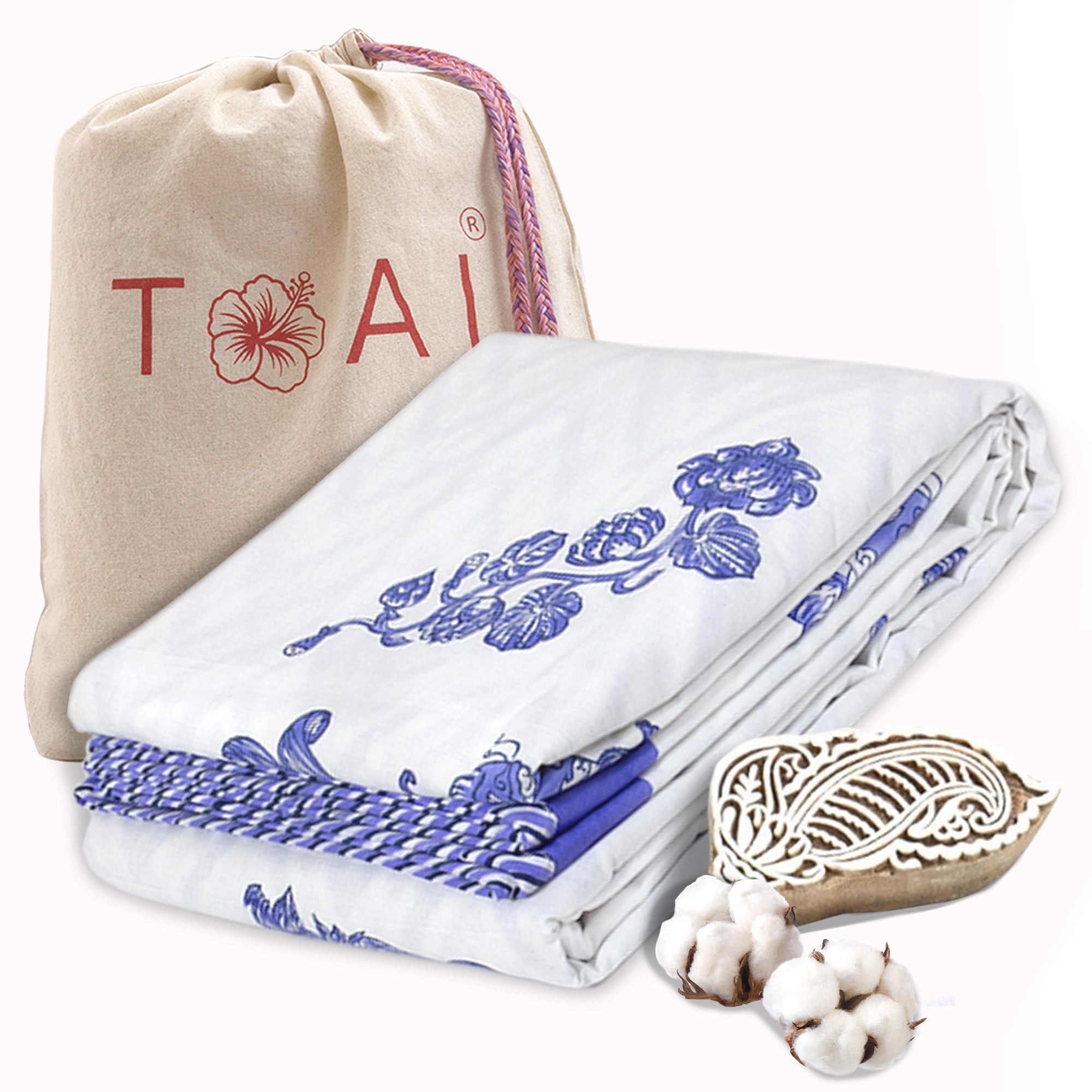 Purple Kalamkari Fish | Dohar | Summer Blanket