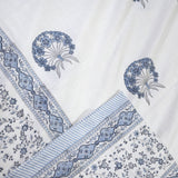 Blue Grey White | Pure Cotton Bedsheet