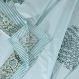 Bouquet on Light Blue |  300TC Mercerized Cotton Bedsheet