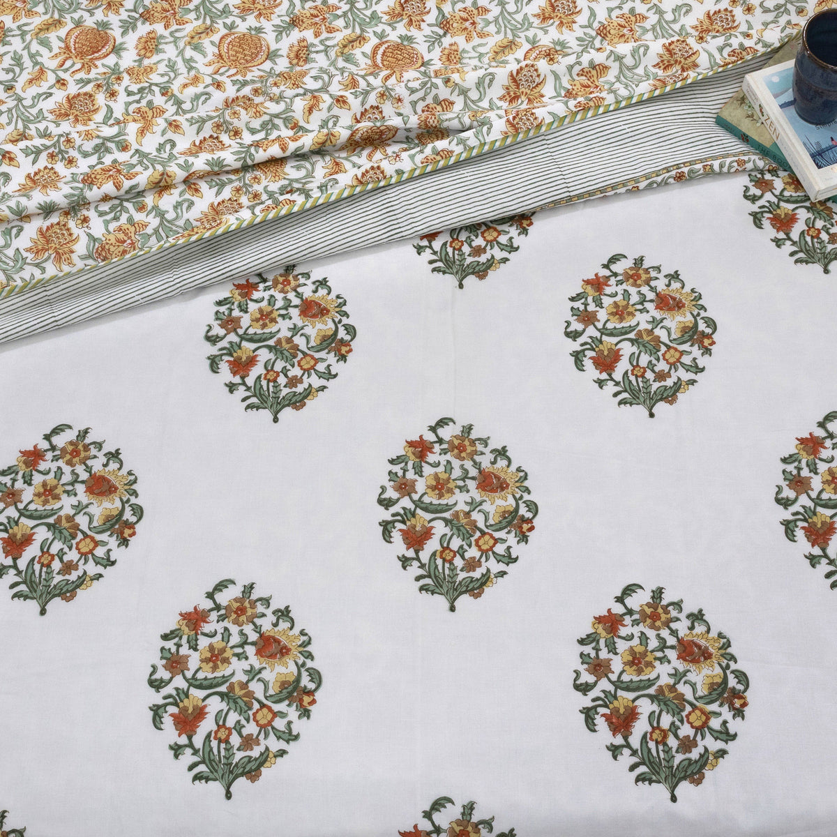 Earthy Mugal Motif  | Dohar | Summer Blanket