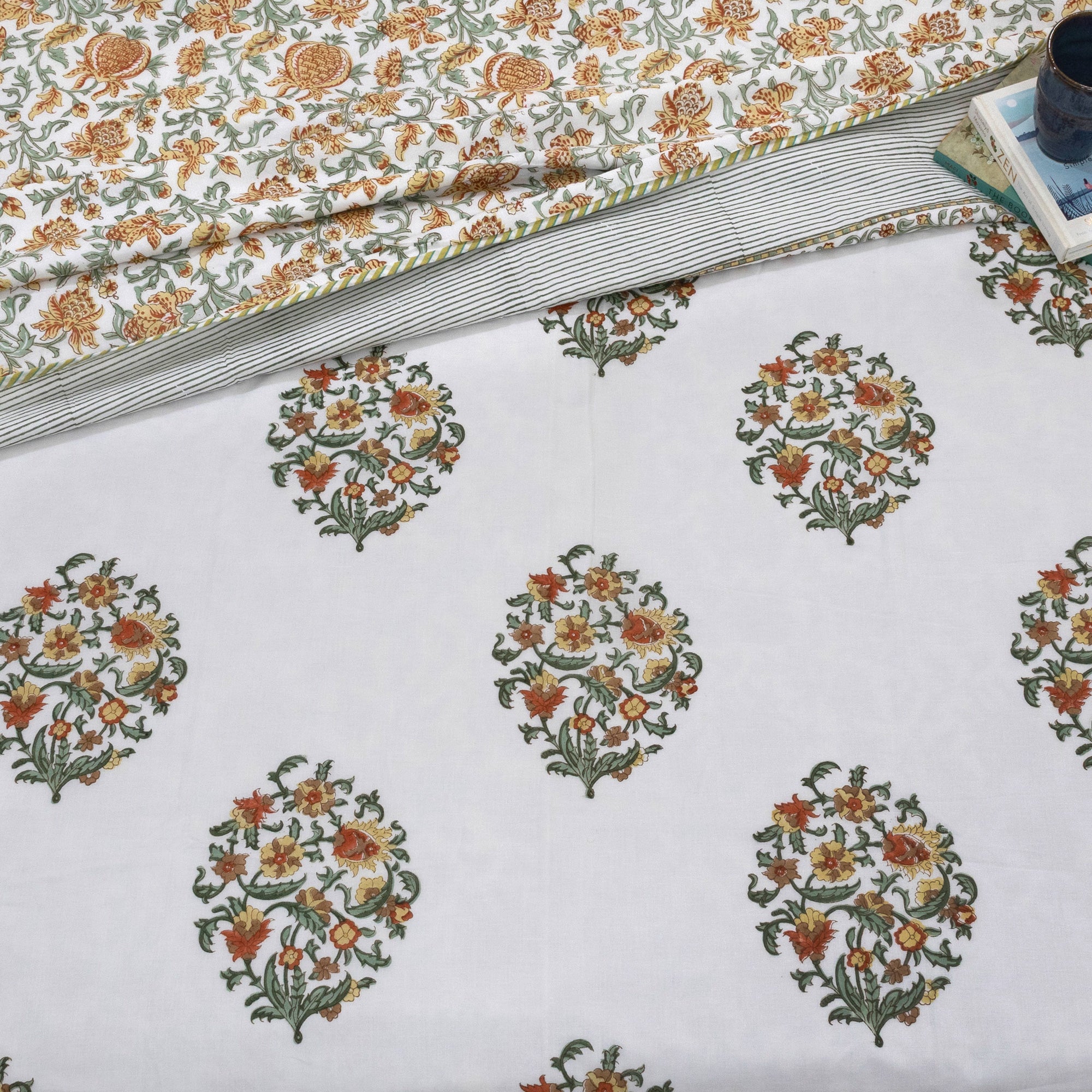 Earthy Mugal Motif  | Dohar | Summer Blanket