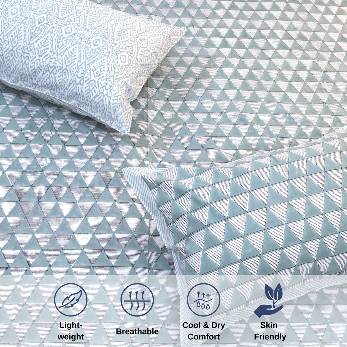 Geometric Triangles | Premium Bedsheet