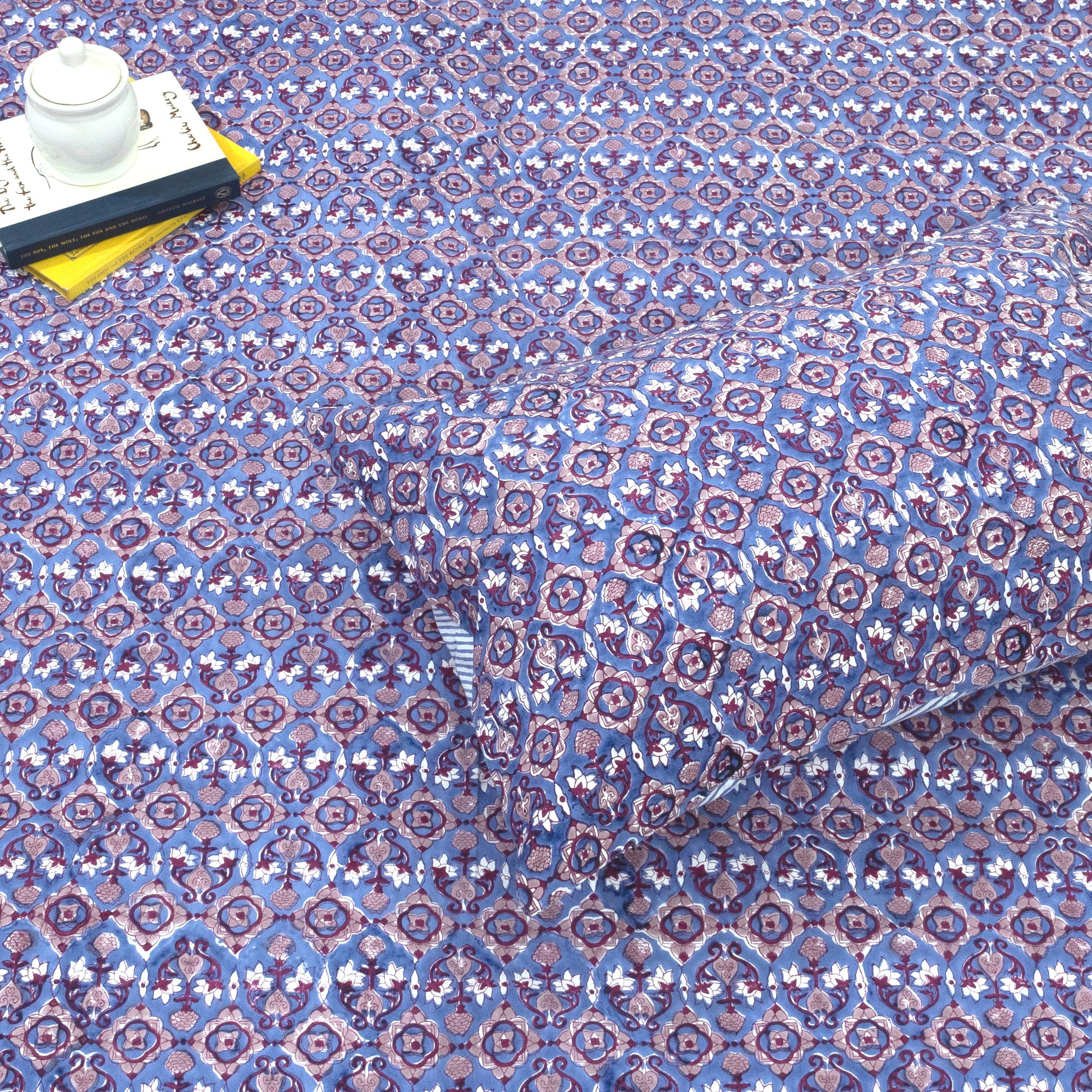 Moroccan Tiles- Single bed bedsheet with pillow covers