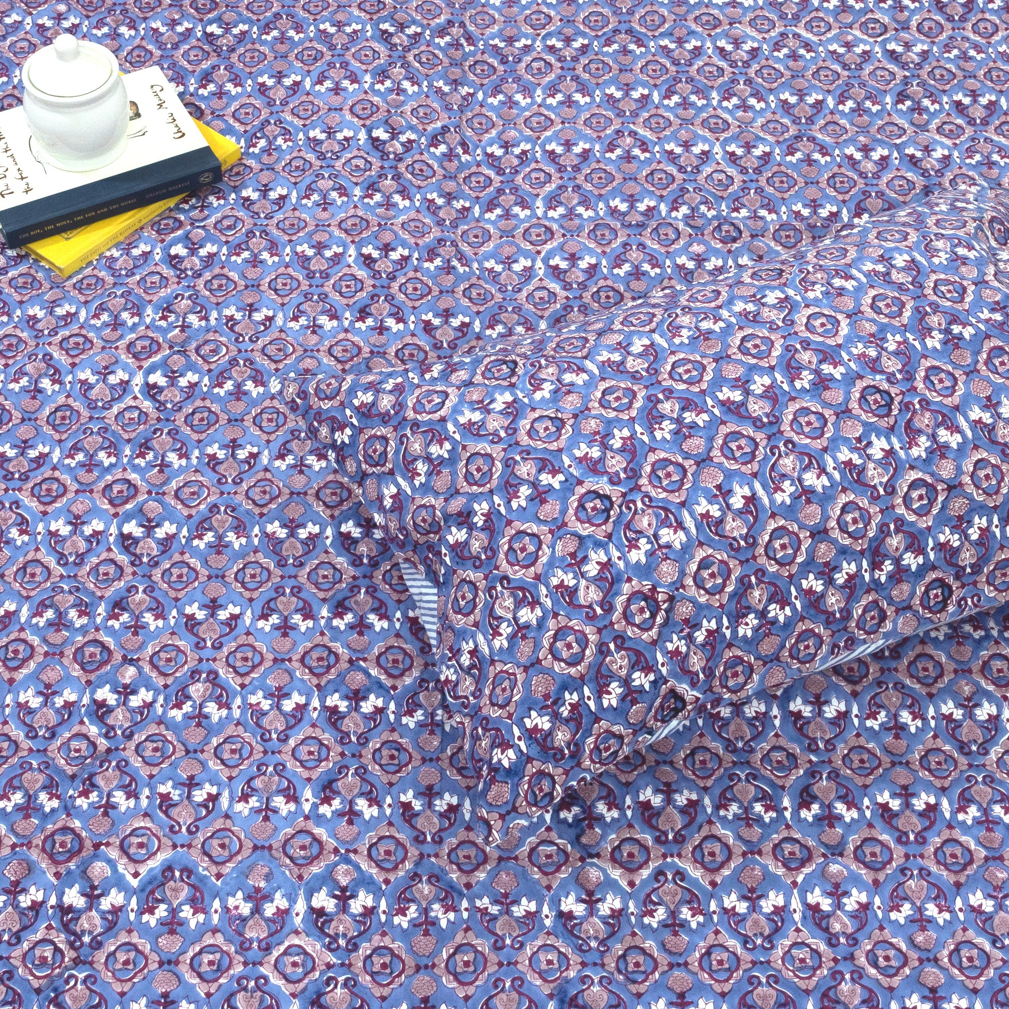 Moroccan Tiles- Single bed bedsheet with pillow covers