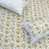 Autumn Leaves | 300TC Bedsheet | 2 Pillow Covers | Mulmul Cotton Quilt