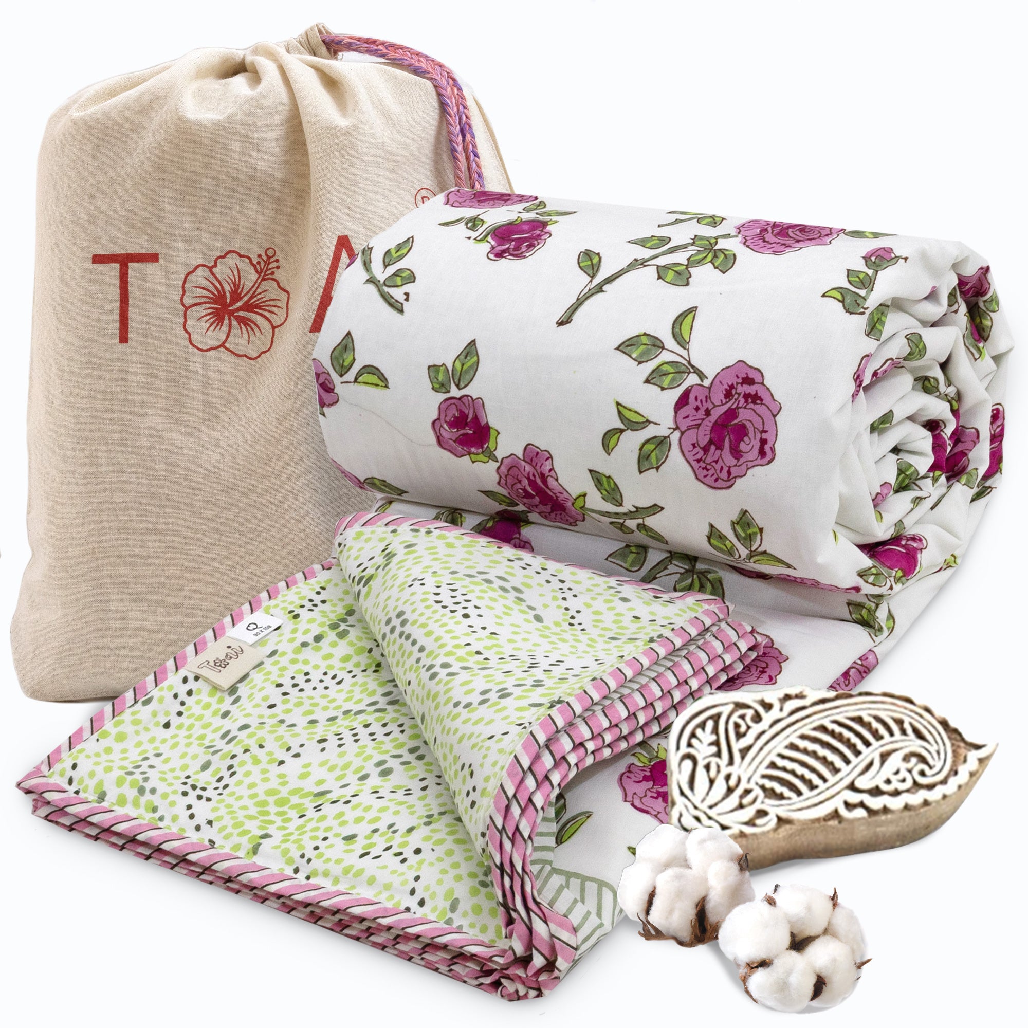 Rose Meadow | Dohar | Summer Blanket