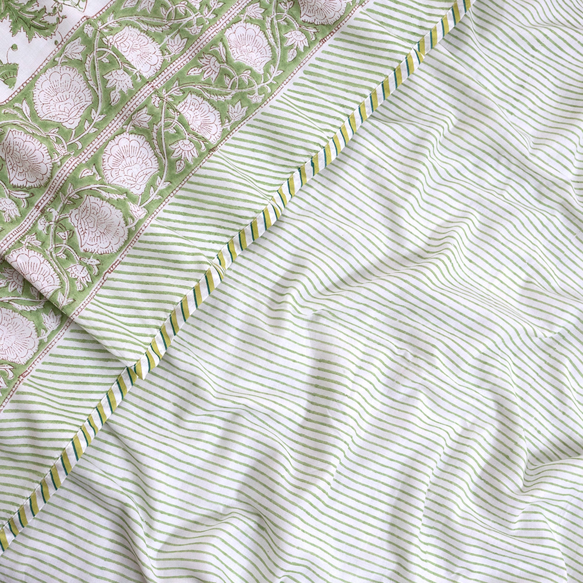 Green Kalamkari |Dohar | Summer Blanket