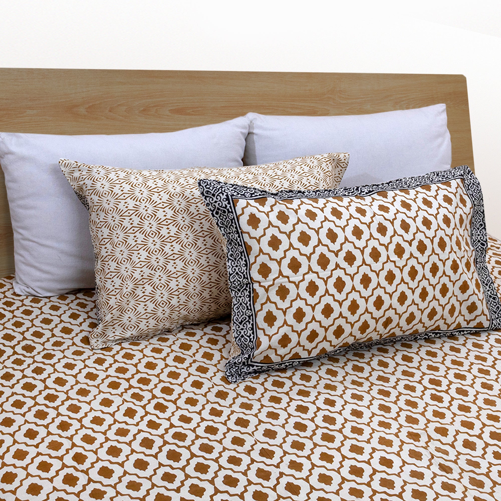 Bagru Earthy Jaal | Fine Quality Bedsheet