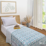 Small Blue Jaal | Pure Mulmul Cotton | Flannel filling