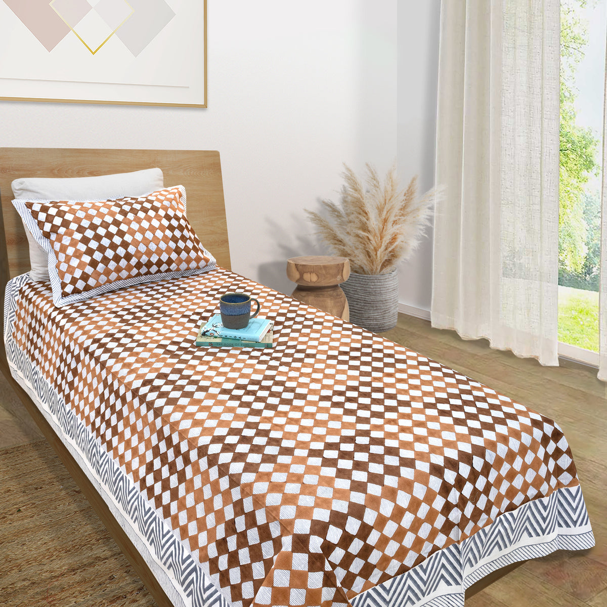 Geometric Square   | Premium Bedsheet