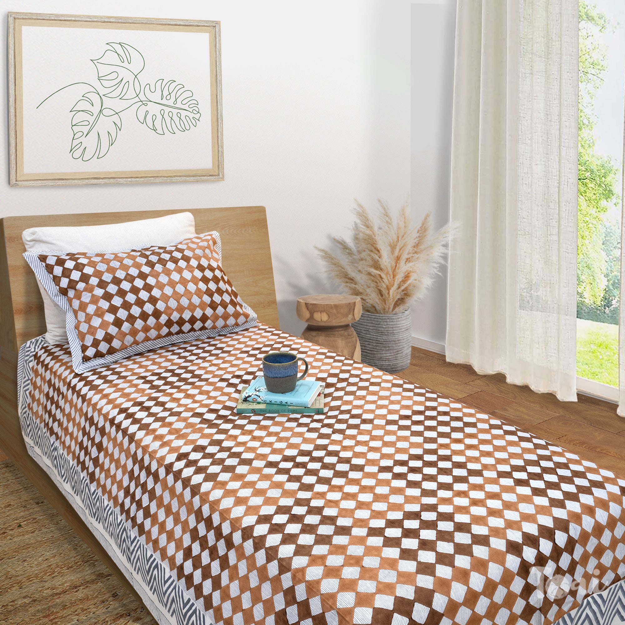 Geometric Square   | Premium Bedsheet