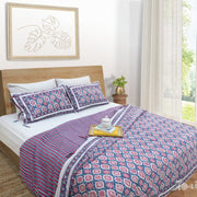 Spanish Villa Blue Red| Quilt Duvet Cover with Pillow Covers