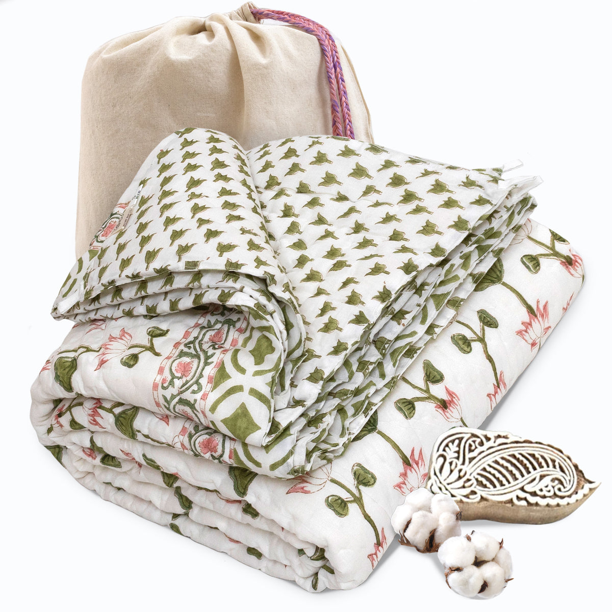 Lotus Vines  |  Quilts | Razai | Comforter