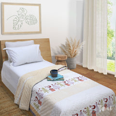 Yellow Polka Homes | Razai Mulmul Cotton | Cotton Wool Filling