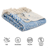 Blue Tapestry | Cotton Yarn Sofa Throw