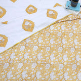 Light Mustard Kalamkari | Pure Mulmul Cotton | Flannel filling