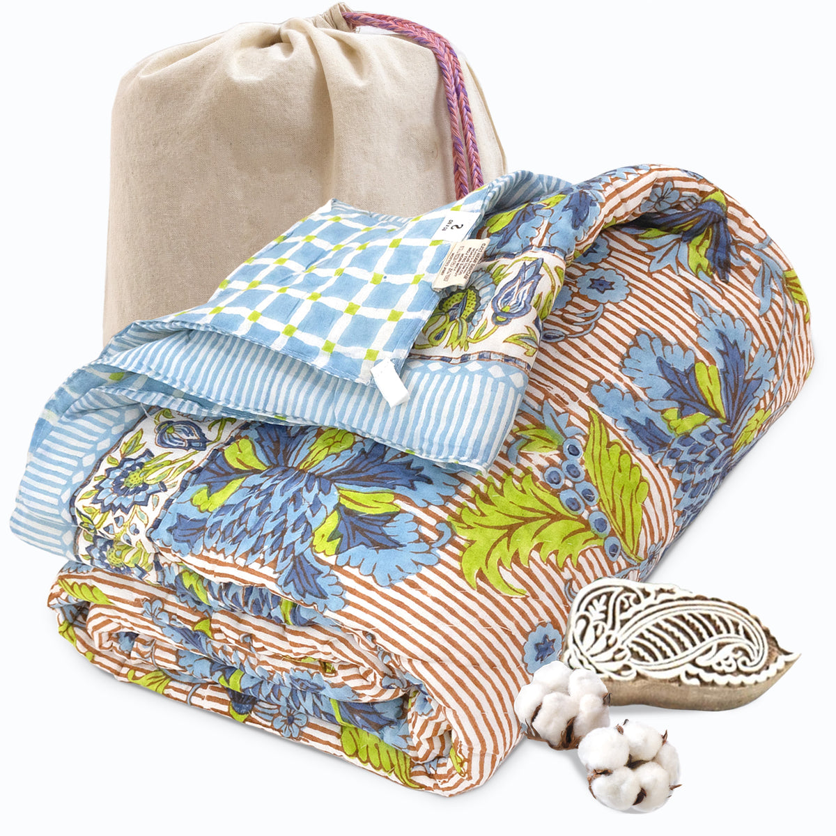 Large Night flowers  | Quilts | Razai | Comforter