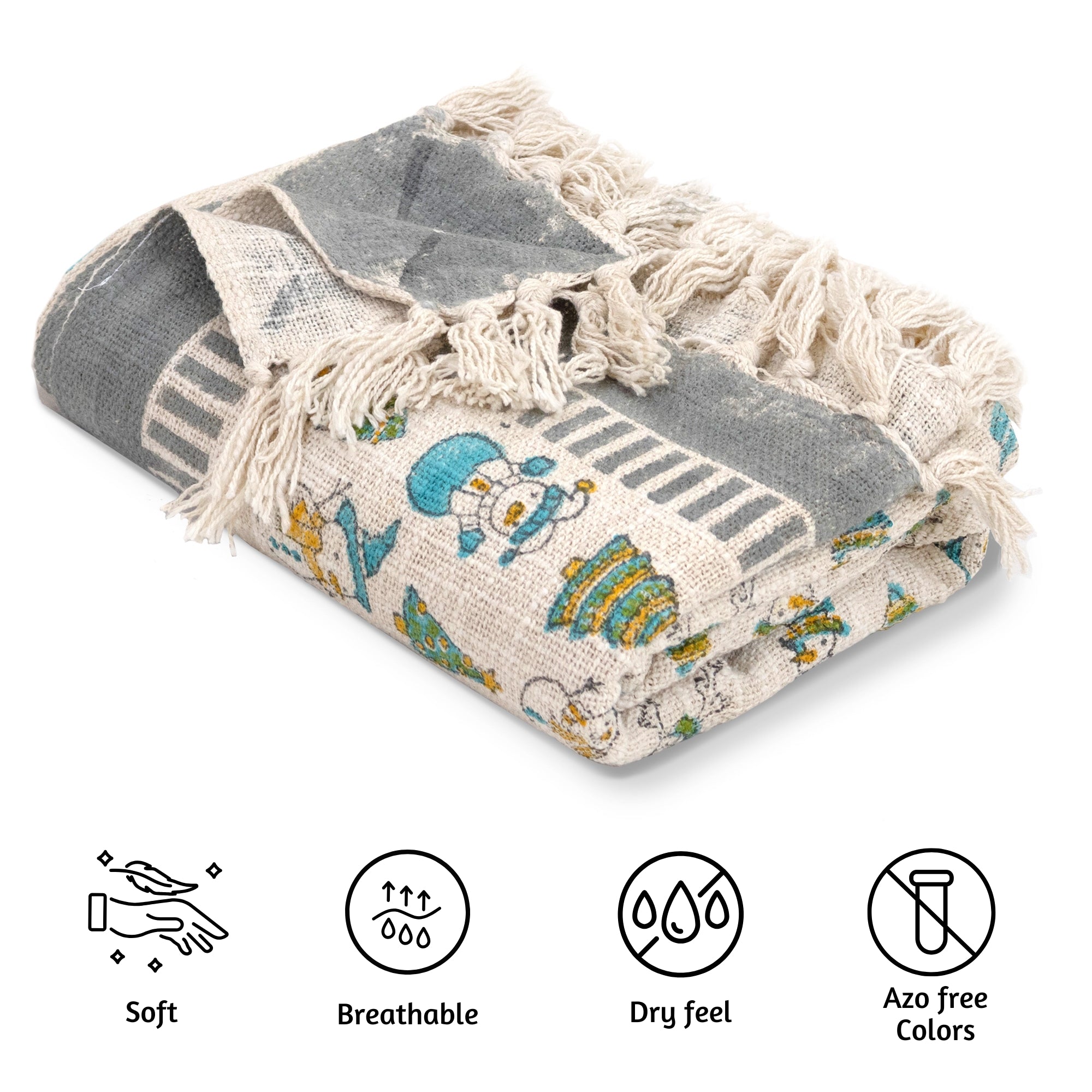 Winter Snowman | Multi Color Florals | Women Sofa Throw