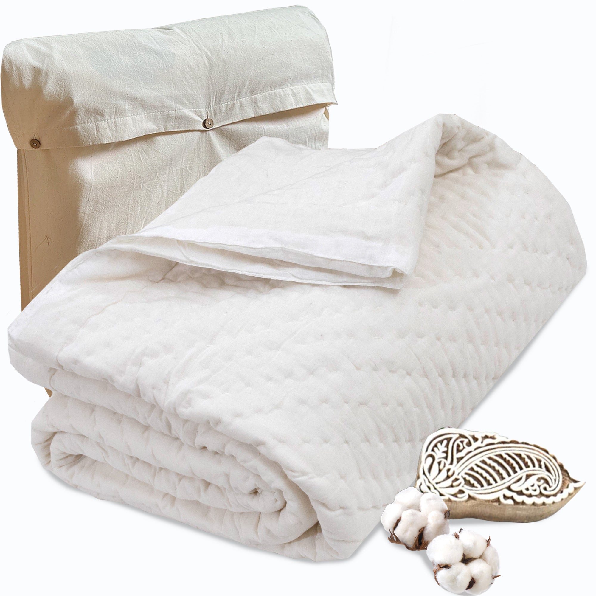 While Solid |White, Ivory| Quilts | Razai | Comforter