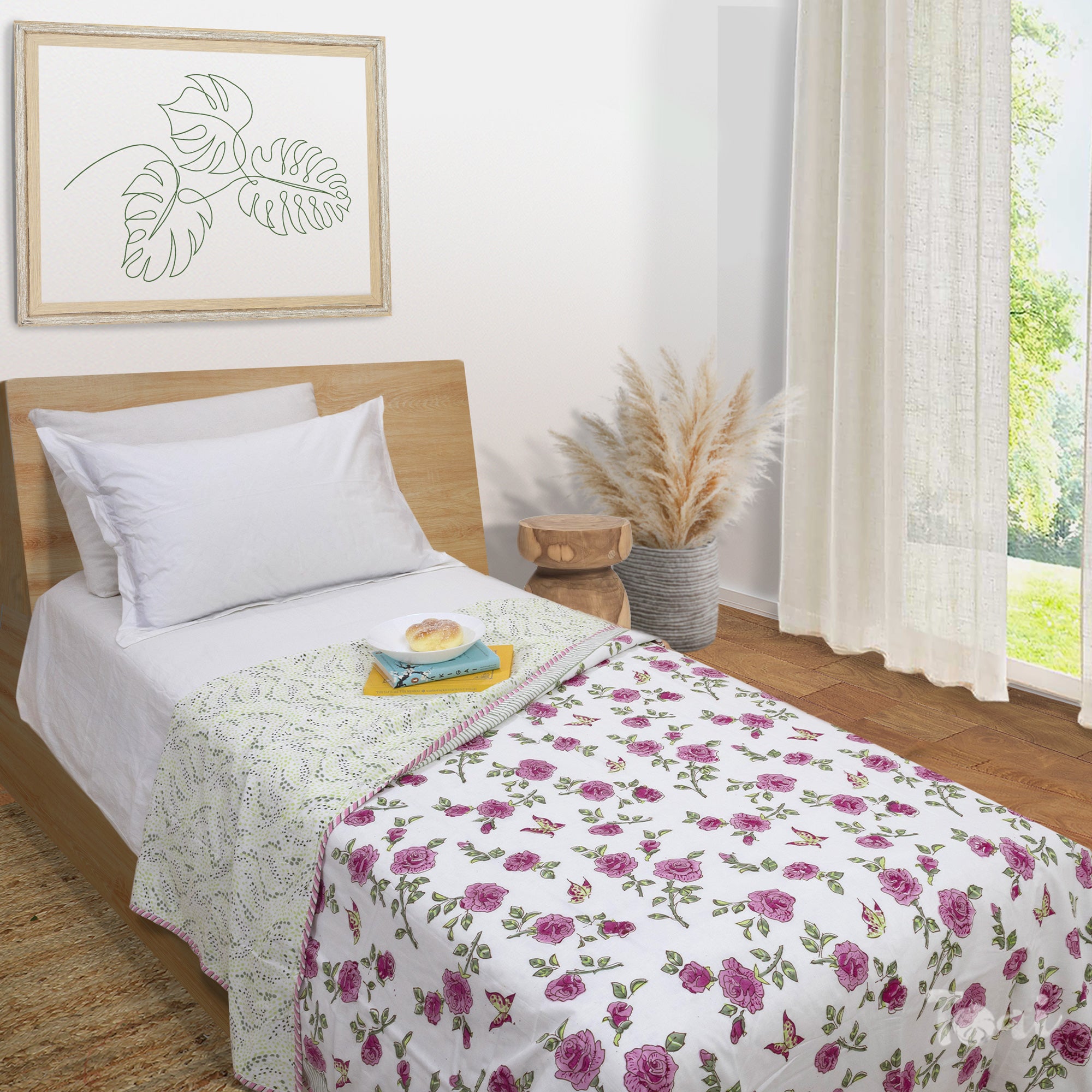 Rose Meadow | Dohar | Summer Blanket