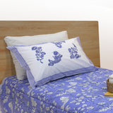 Purple Kalamkari Fish | 300TC Mercerized Cotton Bedsheet