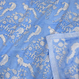 Blue Bird Kalamkari | 300TC Mercerized Cotton Bedsheet