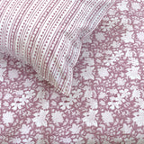 Vintage Pink| 300TC Bedsheet | 2 Pillow Covers | Mulmul Cotton Dohar