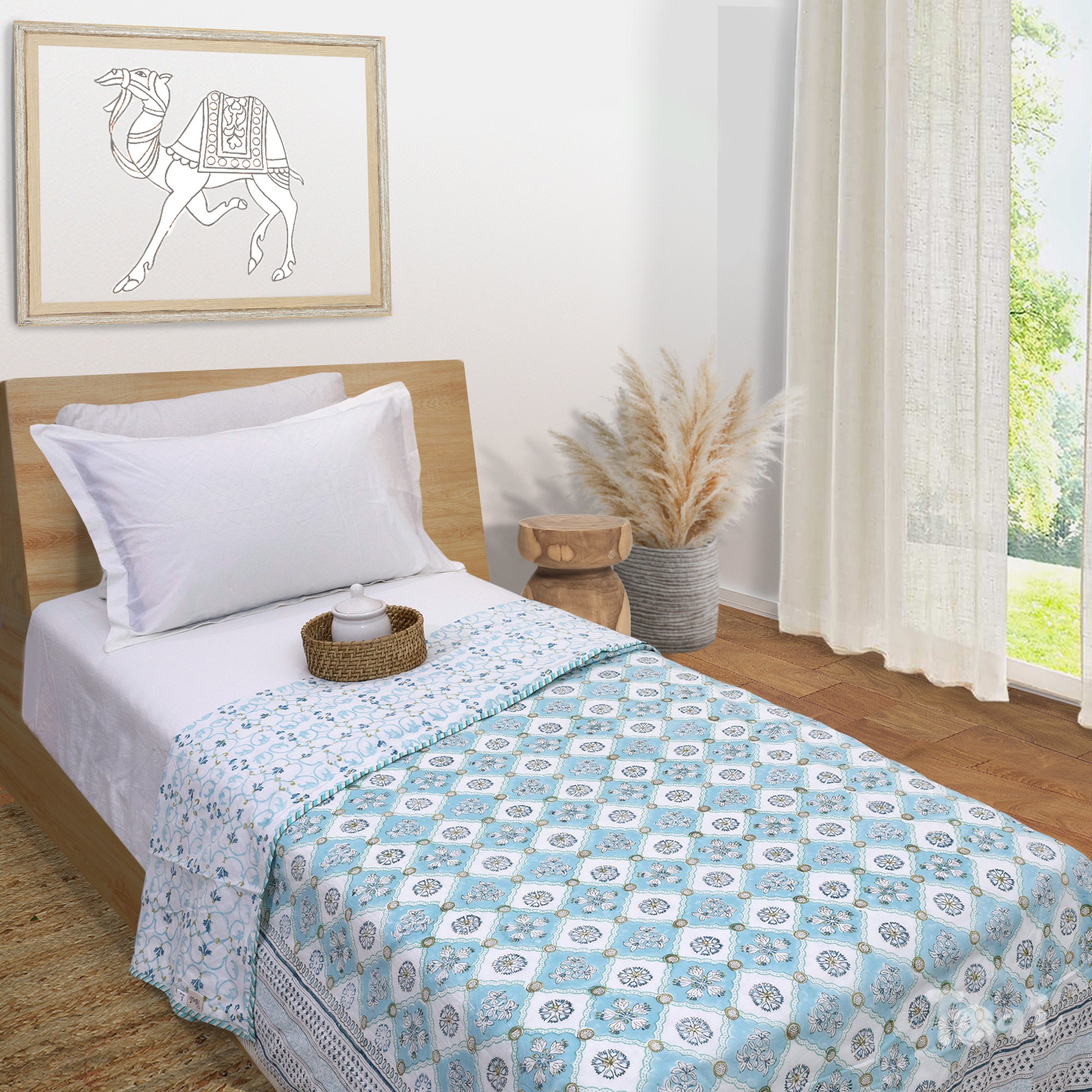Small Blue Jaal | Dohar | Summer Blanket