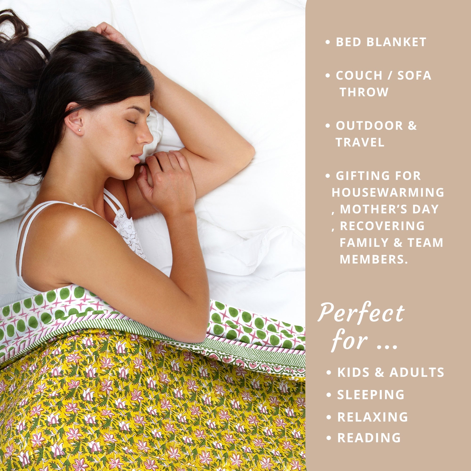 Pink Floral Pond | Dohar | Summer Blanket