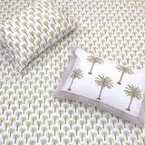 Small Palm |300TC Mercerized Cotton Bedsheet
