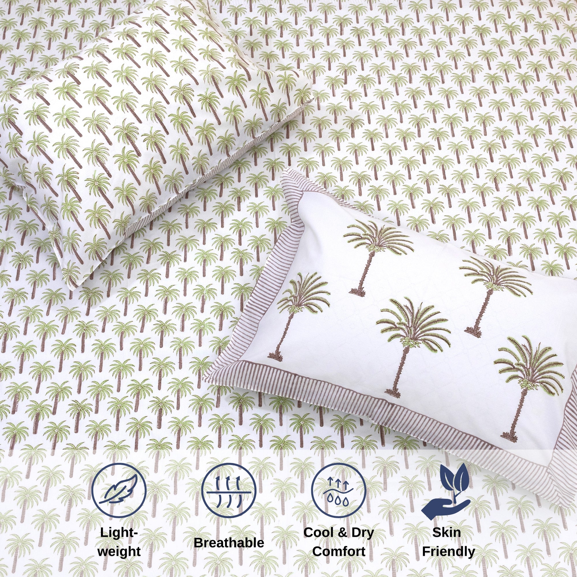 Small Palm | Premium Bedsheet