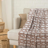 Ethnic on Brown | Cotton Yarn Sofa Throw