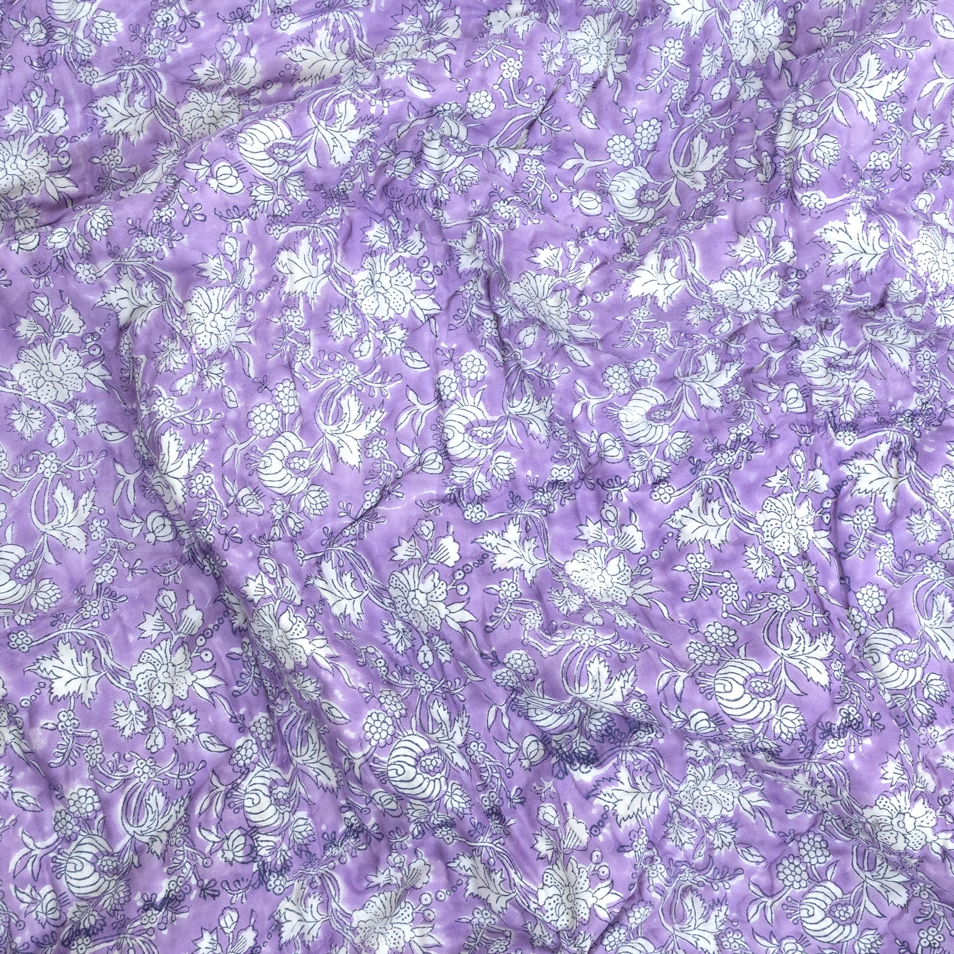 Lavender Kalamkari  - Pure Mulmul Cotton