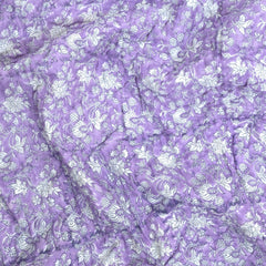 Lavender Kalamkari  | Razai Mulmul Cotton | Cotton Wool Filling