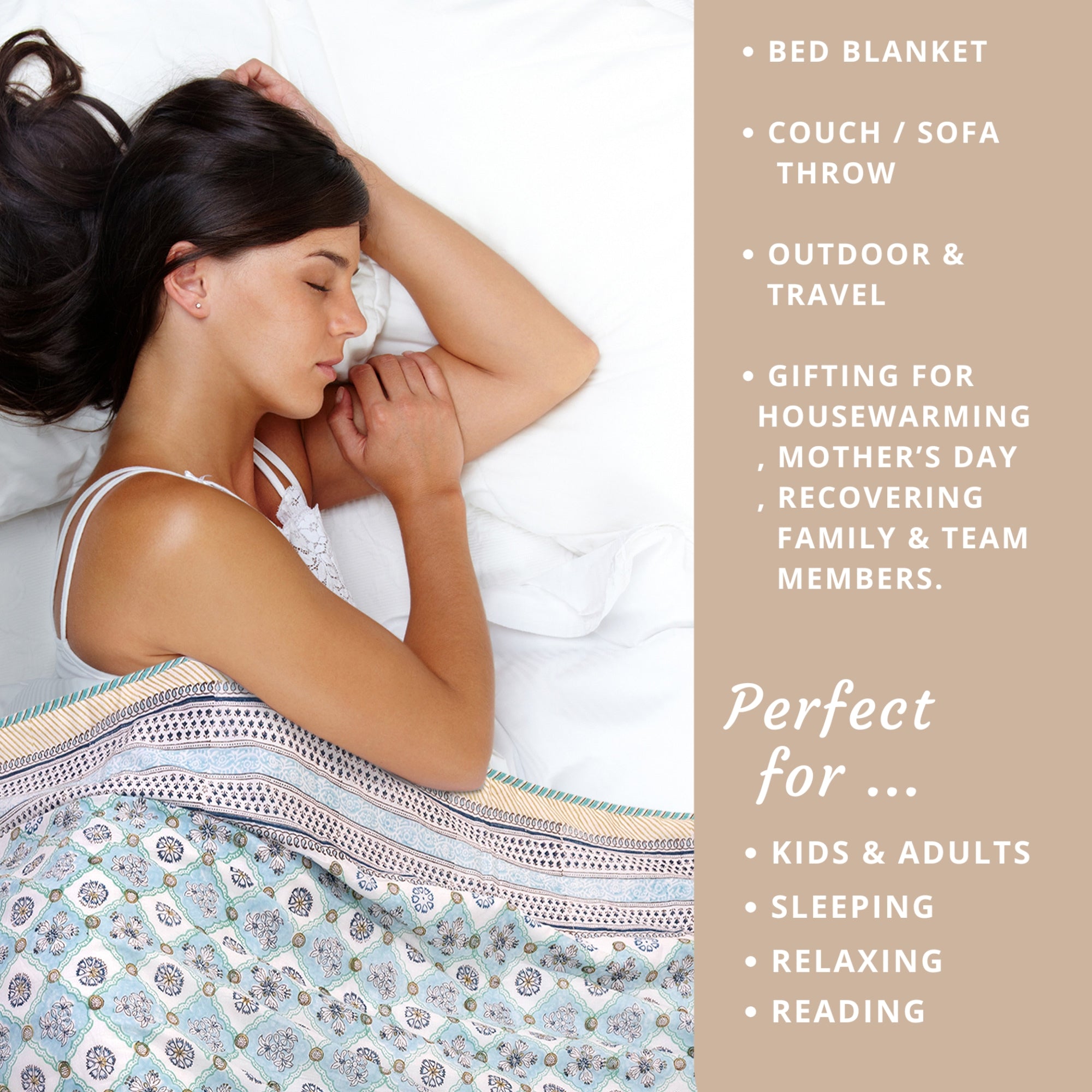 Small Blue Jaal | Dohar | Summer Blanket