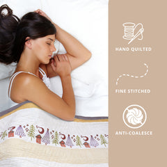 Yellow Polka Homes | Razai Mulmul Cotton | Cotton Wool Filling