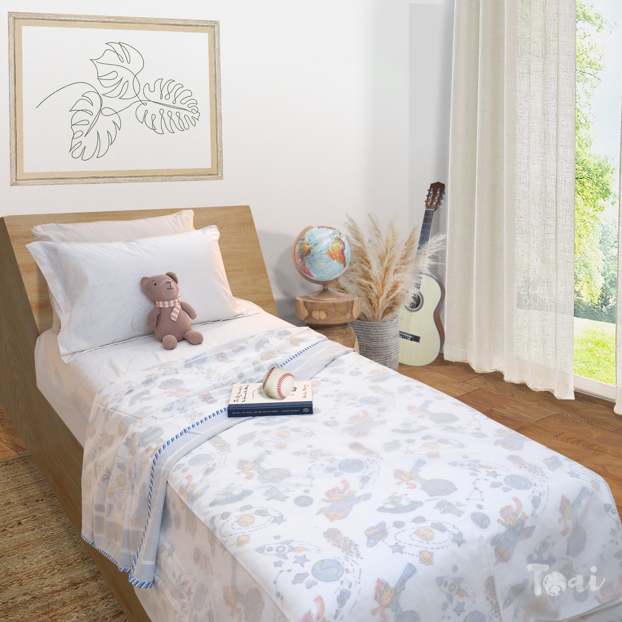 Space Boy | Muslin Dohar | Summer Blanket